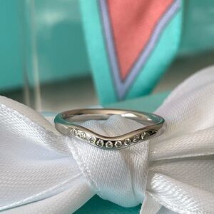 Tiffany & Co. Elsa Peretti Wedding Band Ring in Platinum size 5 NEW $2,200